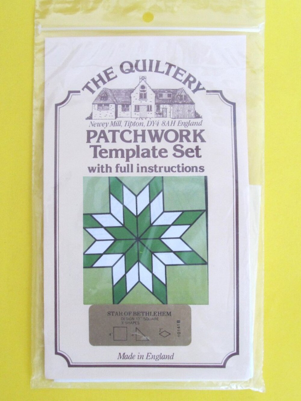 Vintage patchwork template set STAR OF BETHLEHEM